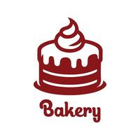 Bakery Logo Simple Design With Maroon Concept vector