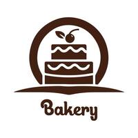 Simple Bakery Logo Design With Flat Background vector