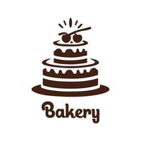 Logo Simple Bakery Design Silhouette vector