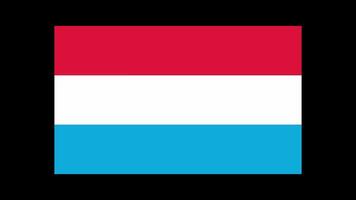Luxembourg Country Flag Shapes and Elements Construction Animation video