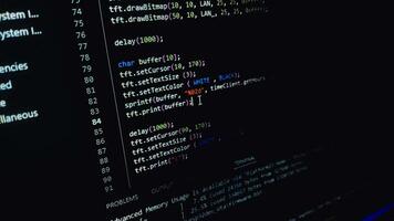 Compile process of C code on screen for embedded system, Build firmware from C code video