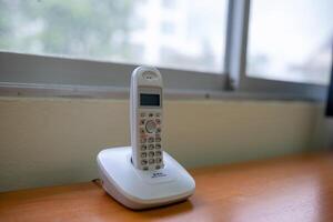 A phone on a stand photo