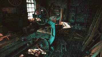 Old carpentry workshop filled with vintage tools and rustic charm video