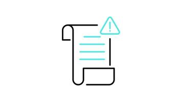 document file icon animation. transparent background video