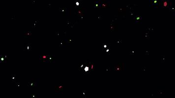 party convetti explosion with colorfull particles rainy in transparant background video