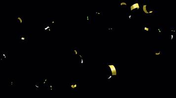 party convetti explosion with colorfull particles rainy in transparant background video