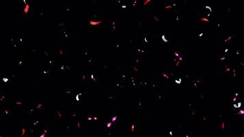 party convetti explosion with colorfull particles rainy in transparant background video