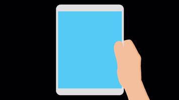 hand gesture animation 2d cartoon style on transparant background video