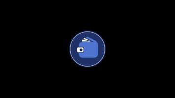 wallet business icon 2d animation on alpha channel transparant background video