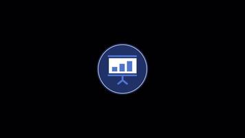 presentation business icon 2d animation on alpha channel transparant background video