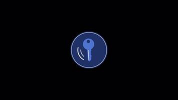 key business icon 2d animation on alpha channel transparant background video