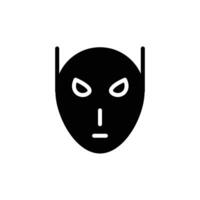 alien icon solid style vector