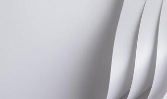 Glossy designer paper background with a soft pearl white gradient, featuring fluid, wavy layers and photo