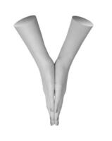Two hands folded together in prayer, isolated on a white background. The gesture symbolizes faith, photo