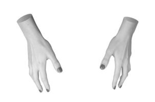 Hand gesture symbolizing virtual interaction, both hands outstretched, reaching into empty space, photo