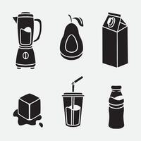 set of juice good for icons, symbol, silhouette design, etc vector