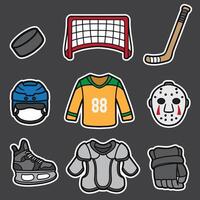 set of hockey good for sticker, badge, element design, etc vector