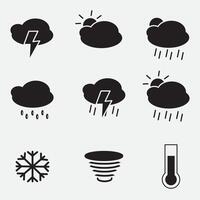 set of weather icons good for symbol, logo, element design, graphic design vector