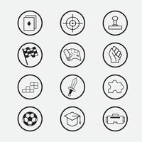 set of game category icon good for symbol, logo, element design, app icons, web icon, website icons vector