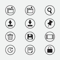 set of browser icon good for symbol, logo, and element design vector