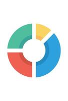 pie chart presentation icon. donut chart vector