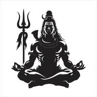 Lord Mahadev, Shiv Shankar, Mahakaal, Lord Shiva Maha Shivaratri Illustration vector