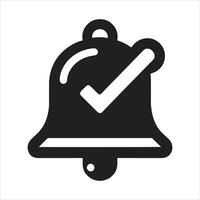 Allow Notifications Bell Icon, Alarm Check vector