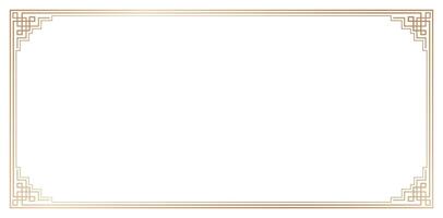 Chinese frame decorative corner golden colors isolated white backgrounds design frame for your text or image, borders divider, labels, certificate completion template elements, photo framed minimalist vector
