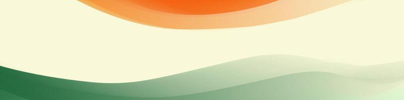 Abstract Gradient Background with Orange and Green Waves vector