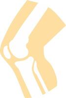 Human knee joint illustration. suitable for showing images of normal knee bones and those with problems. vector