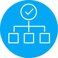 Editable organization chart icon. Perfect for web and app interfaces, presentations, infographics, etc vector