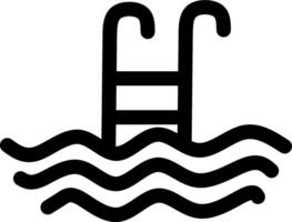 Swimming pool icon set. Simple thin line, outline illustration. Fit for swimming competition icon. vector