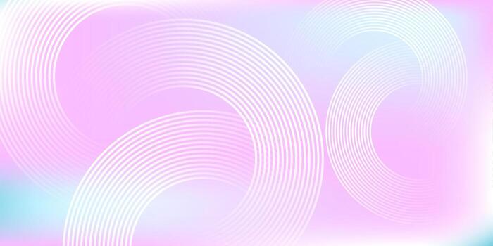 Abstract circle lines on blue and pink gradient soft color background vector