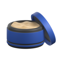 A blue container with cream inside png