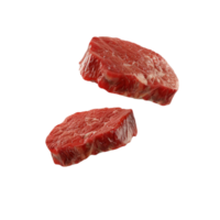 Two Pieces of Beef Steak on Transparent Background AI-Generativ png