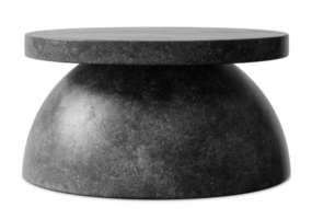 Minimalistic concrete podium on transparent background. Front view. Mock up for product display. Cut out pedestal or platform. Empty scene. Stage, showcase for advertising, merchandise. png