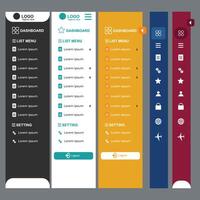 set of sidebar templates vector