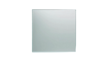 Thin frosted glass square panel with a minimalist design, featuring smooth edges and a contemporary style for interior decor. Isolated on transparent background png