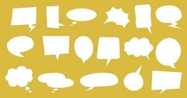 Blank speech bubbles, chatting box, message box for poster, comics text vector