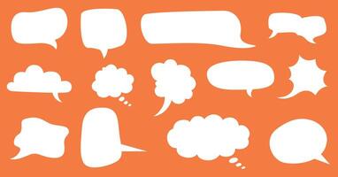 Blank speech bubbles, chatting box, message box for poster, comics vector