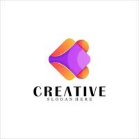 Abstract square logo design vector