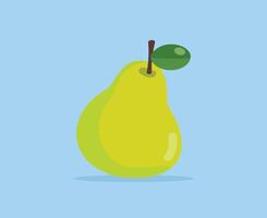 Pear Fruit Cartoon or Food Fruit Icon Concept in Flat Cute Cartoon Style vector