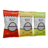 Rice 3D Design Element Side View In 3 Variant png