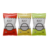 Rice 3D Design Element Front View In 3 Variant png