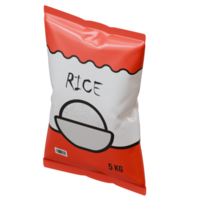 Rice 3D Design Element Isometric View png