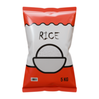 Rice 3D Design Element Front View png