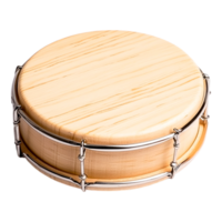 Wooden Hand Drum with Smooth Surface and Chrome Finish, Perfect for Music Enthusiasts, Performers, and Cultural Events in Studio or Outdoor Settings png