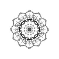 Outlined mandala background vector