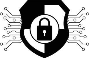Security Shield Icon. Concept of cyber security, data protection and internet privacy vector