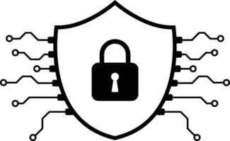 Cyber security icon. Security shield concept. Internet privacy, cyber protection, and antivirus vector
